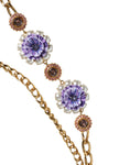 Bild in Galerie-Betrachter laden, Dolce & Gabbana Gold Tone Floral Crystals Embellished Layered Necklace
