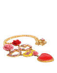 Bild in Galerie-Betrachter laden, Dolce & Gabbana Gold Chain DG Logo Rose Love Crystal Charm Necklace
