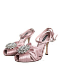 Load image into Gallery viewer, Dolce & Gabbana Pink Keira Crystal Heels Sandals Shoes
