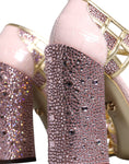 Bild in Galerie-Betrachter laden, Dolce & Gabbana Pink Strass Crystals T-strap Sandals Shoes
