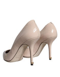 Bild in Galerie-Betrachter laden, Dolce & Gabbana Beige Patent Leather High Heels Pumps Shoes
