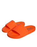 Bild in Galerie-Betrachter laden, Dolce & Gabbana Orange Rubber Slides Sandals Beachwear Shoes
