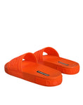 Bild in Galerie-Betrachter laden, Dolce & Gabbana Orange Rubber Slides Sandals Beachwear Shoes
