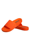 Bild in Galerie-Betrachter laden, Dolce & Gabbana Orange Rubber Slides Sandals Beachwear Shoes
