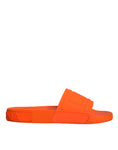 Bild in Galerie-Betrachter laden, Dolce & Gabbana Orange Rubber Slides Sandals Beachwear Shoes
