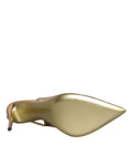 Bild in Galerie-Betrachter laden, Dolce & Gabbana Gold Patent Leather Heels Slingback Shoes
