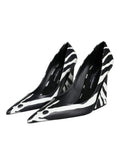 Bild in Galerie-Betrachter laden, Dolce & Gabbana White Black Zebra Leather Heels Pumps Shoes
