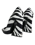 Bild in Galerie-Betrachter laden, Dolce & Gabbana White Black Zebra Leather Heels Pumps Shoes
