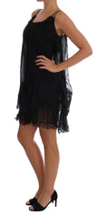 Load image into Gallery viewer, Dolce & Gabbana Elegant Black Silk Lace Chemise Dress
