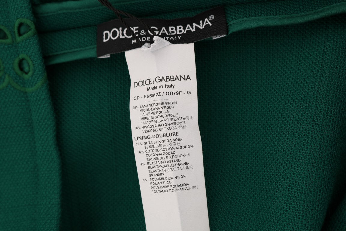 Dolce &amp; Gabbana Elegant green A-line sheath dress