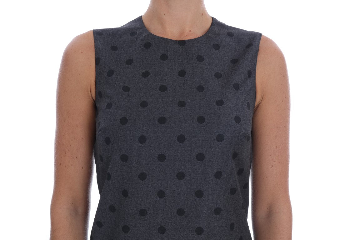 Dolce &amp; Gabbana Chic sleeveless wool dress with polka dot