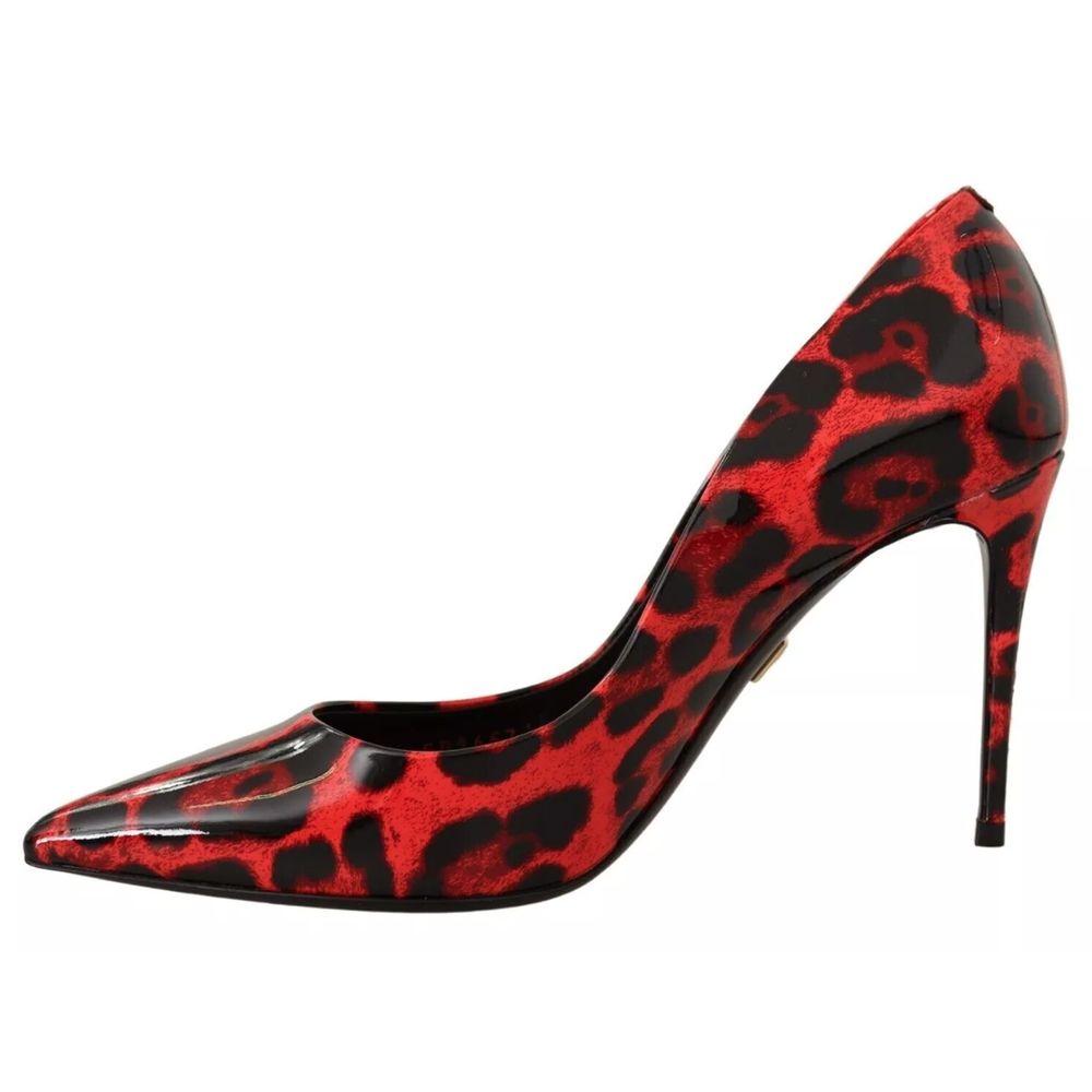 Dolce & Gabbana Rote Leder Di Kalbsleder Pumps