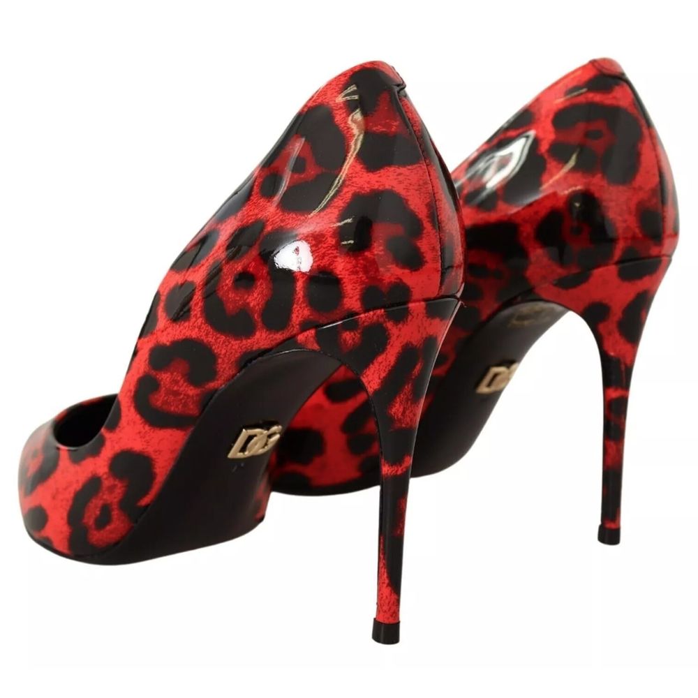 Dolce & Gabbana Rote Leder Di Kalbsleder Pumps