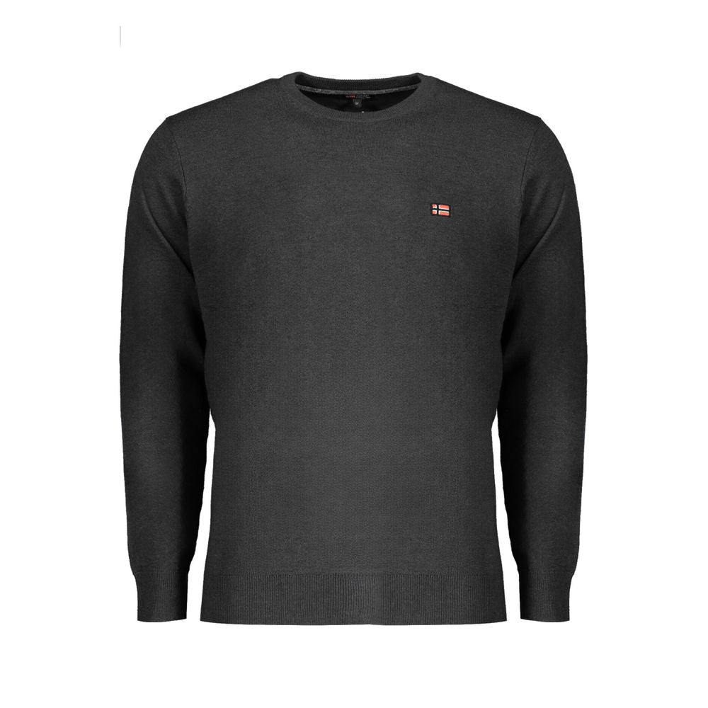 Norway 1963 Schwarzer Pullover aus Wolle für Männer