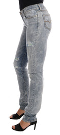 Load image into Gallery viewer, Versace Jeans Chic light blue ripped slim fit jeans
