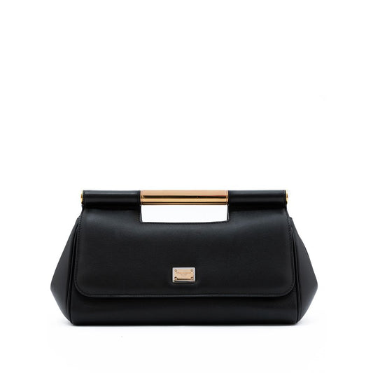 Dolce & Gabbana Schwarze Lederhandtasche