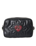 Load image into Gallery viewer, Dolce & Gabbana Schwarzes Leder Marsupio Steppung Liebe Gürtel Fanny Pack Tasche
