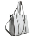 Bild in Galerie-Betrachter laden, Brunello Cucinelli White Leather Logo Shoulder Strap Shopping Tote Bag
