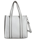 Bild in Galerie-Betrachter laden, Brunello Cucinelli White Leather Logo Shoulder Strap Shopping Tote Bag
