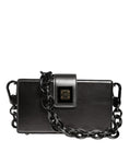 Load image into Gallery viewer, Dolce & Gabbana Metallic Gray DG BOX Leather Shoulder Chain Strap Bag
