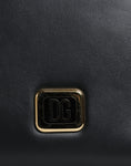 Resmi galeri görüntüleyiciye yükleyin, Dolce & Gabbana Black Leather Logo Plaque Neck Strap Card Coin Wallet
