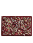 Load image into Gallery viewer, Dolce & Gabbana Bordeaux Velvet Gold Frame Clutch Evening Bag
