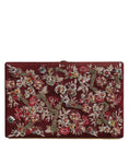 Load image into Gallery viewer, Dolce & Gabbana Bordeaux Velvet Gold Frame Clutch Evening Bag
