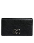 Resmi galeri görüntüleyiciye yükleyin, Dolce & Gabbana Black Leather DG Logo Bifold Card Slot Crossbody Bag
