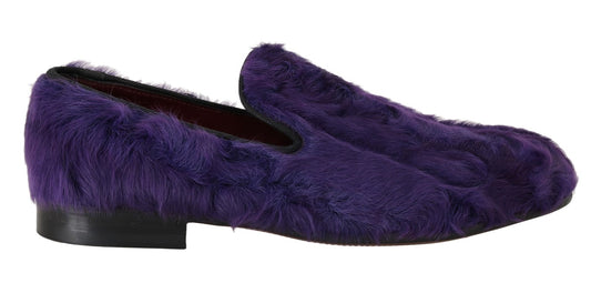 Dolce &amp; Gabbana Peluş Mor Koyun Derisi Loafer'lar