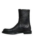 Bild in Galerie-Betrachter laden, Dolce & Gabbana Black Horse Leather Mid Calf Boots Shoes
