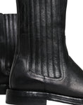 Bild in Galerie-Betrachter laden, Dolce & Gabbana Black Horse Leather Mid Calf Boots Shoes
