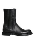 Bild in Galerie-Betrachter laden, Dolce & Gabbana Black Horse Leather Mid Calf Boots Shoes
