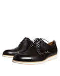 Bild in Galerie-Betrachter laden, Pollini Black White Leather Lace Up Men Dress Formal Shoes
