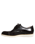 Bild in Galerie-Betrachter laden, Pollini Black White Leather Lace Up Men Dress Formal Shoes
