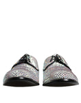 Bild in Galerie-Betrachter laden, Dolce & Gabbana Silver Leather Rhinestones Derby Dress Shoes
