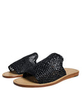 Bild in Galerie-Betrachter laden, Dolce & Gabbana Black Monochrome Braided Raffia Slides Shoes
