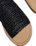 Bild in Galerie-Betrachter laden, Dolce & Gabbana Black Monochrome Braided Raffia Slides Shoes
