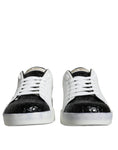 Load image into Gallery viewer, Dolce & Gabbana Black Leather Logo Portofino Sneaker Shoes
