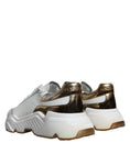 Bild in Galerie-Betrachter laden, Dolce & Gabbana White Gold DAYMASTER Leather Sneakers Shoes
