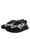 Bild in Galerie-Betrachter laden, Dolce & Gabbana Black Logo Lace Up Low Top NS1 Sneakers Shoes
