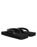 Bild in Galerie-Betrachter laden, Dolce & Gabbana Black Rubber Flip Flops Slide Sandals Shoes
