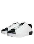 Bild in Galerie-Betrachter laden, Dolce & Gabbana White Leather Logo Portofino Sneaker Shoes
