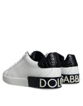 Bild in Galerie-Betrachter laden, Dolce & Gabbana White Leather Logo Portofino Sneaker Shoes
