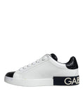 Bild in Galerie-Betrachter laden, Dolce & Gabbana White Leather Logo Portofino Sneaker Shoes
