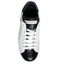 Bild in Galerie-Betrachter laden, Dolce & Gabbana White Leather Logo Portofino Sneaker Shoes
