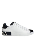 Bild in Galerie-Betrachter laden, Dolce & Gabbana White Leather Logo Portofino Sneaker Shoes
