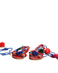 Bild in Galerie-Betrachter laden, Dolce & Gabbana Multicolor Pom Pom Fur Wrap Sandals Shoes
