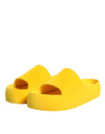 Load image into Gallery viewer, Dolce & Gabbana Yellow Rubber Slides Sandals Beachwear Shoes
