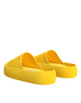 Load image into Gallery viewer, Dolce & Gabbana Yellow Rubber Slides Sandals Beachwear Shoes
