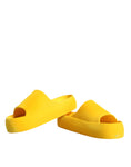 Load image into Gallery viewer, Dolce & Gabbana Yellow Rubber Slides Sandals Beachwear Shoes
